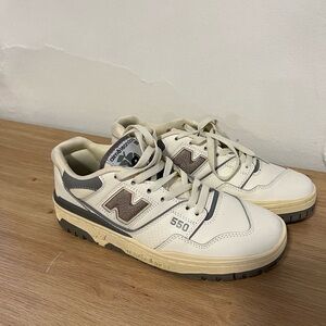 New Balance 550 Off-White and Gray Sneakers
